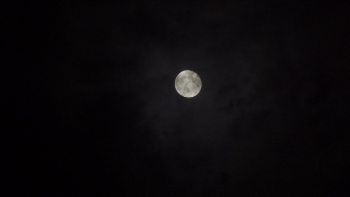 月亮上乌云飘过丨4K丨原创实拍
