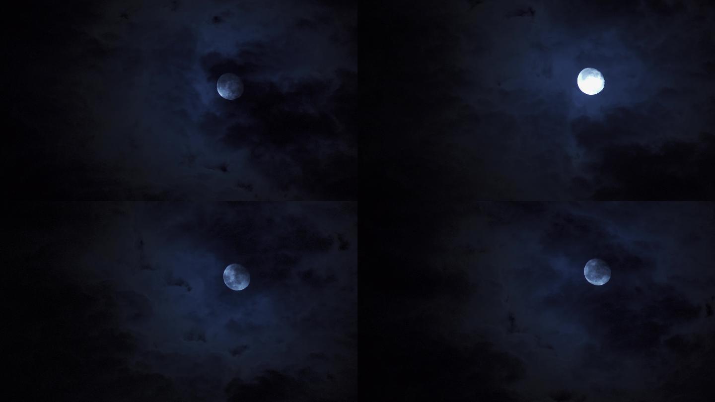 天空月亮云层丨4K丨原创实拍