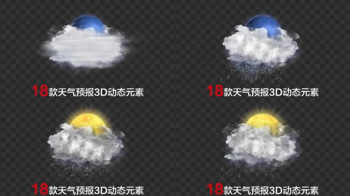 18款天气预报3D动态元素