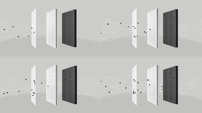 空气过滤视频素材净化空气过滤杂质滤网层层