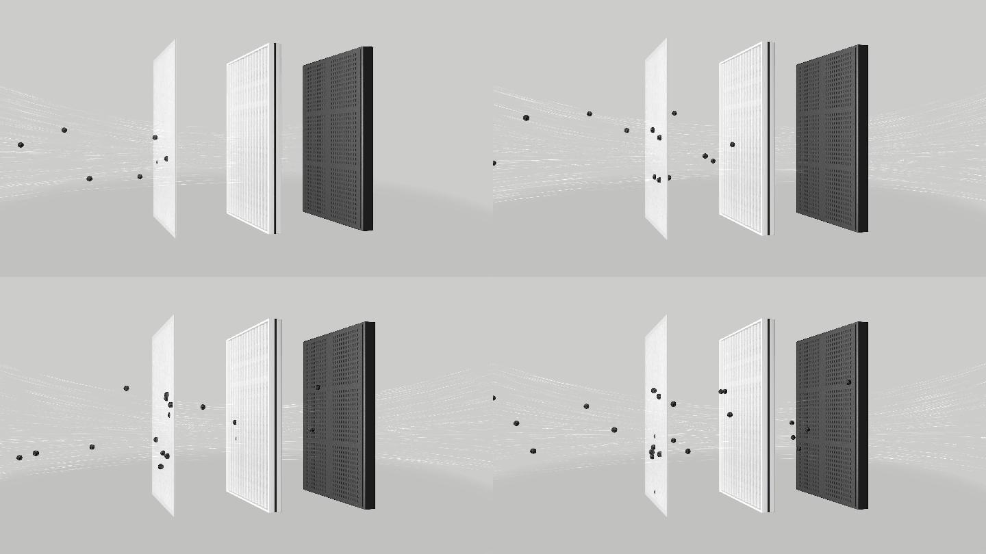 空气过滤视频素材净化空气过滤杂质滤网层层