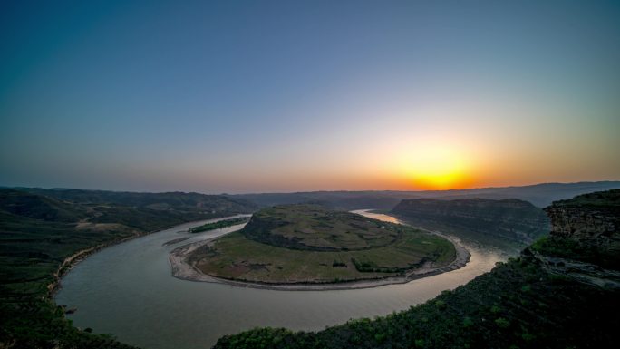 2020年5月陕西黄河乾坤湾日出延时