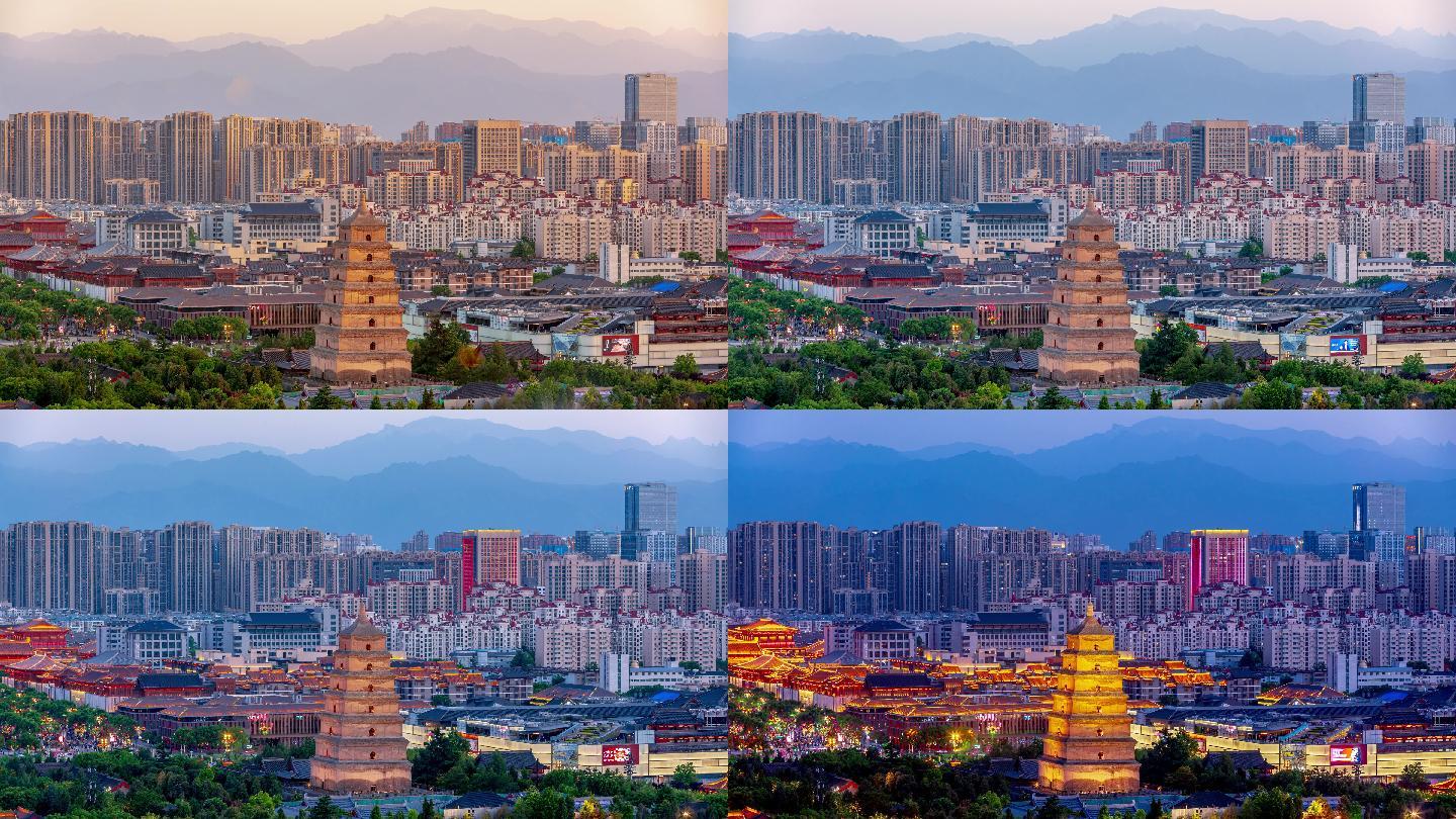 2020年5月陕西西安终南山下的大雁塔