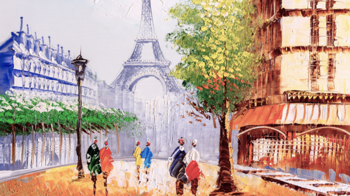 油画艺术万花筒画人物动画