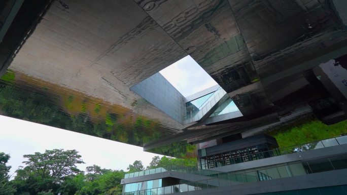 深圳中国版画博物馆展厅楼梯外景