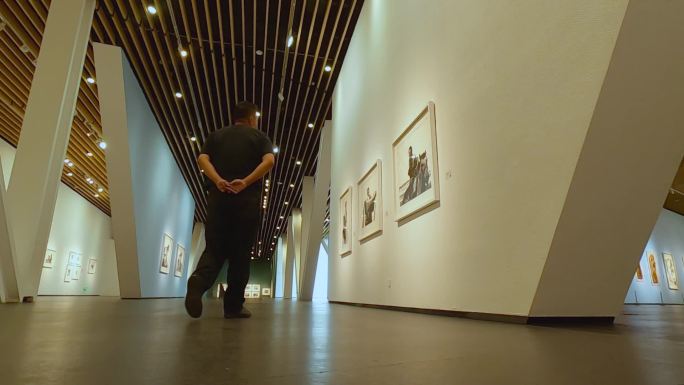 深圳中国版画博物馆展厅观众