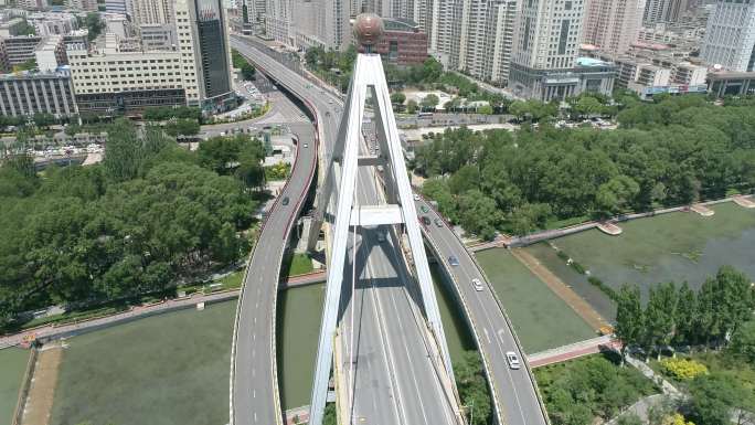 4k西宁昆仑桥航拍素材最新版
