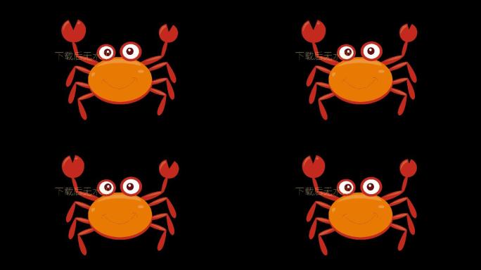 螃蟹卡通蟹动画&amp;通道