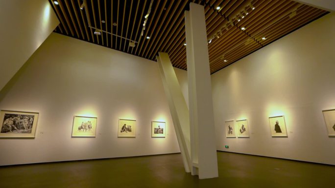 深圳中国版画博物馆展厅内全景