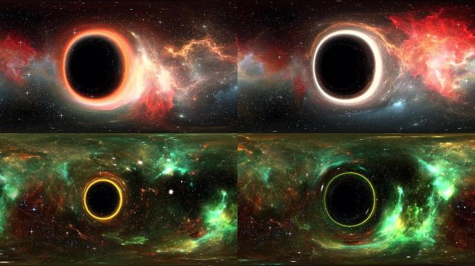 太空黑洞模拟360度全景视频五颜六色