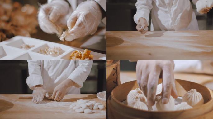 蟹黄汤包蟹黄包制作过程挑蟹黄汤包