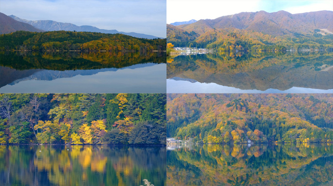 4k唯美仙境湖泊镜像水面旅游景区宣传