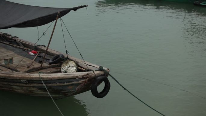 大嶝岛风光海岸线渔村渔船码头