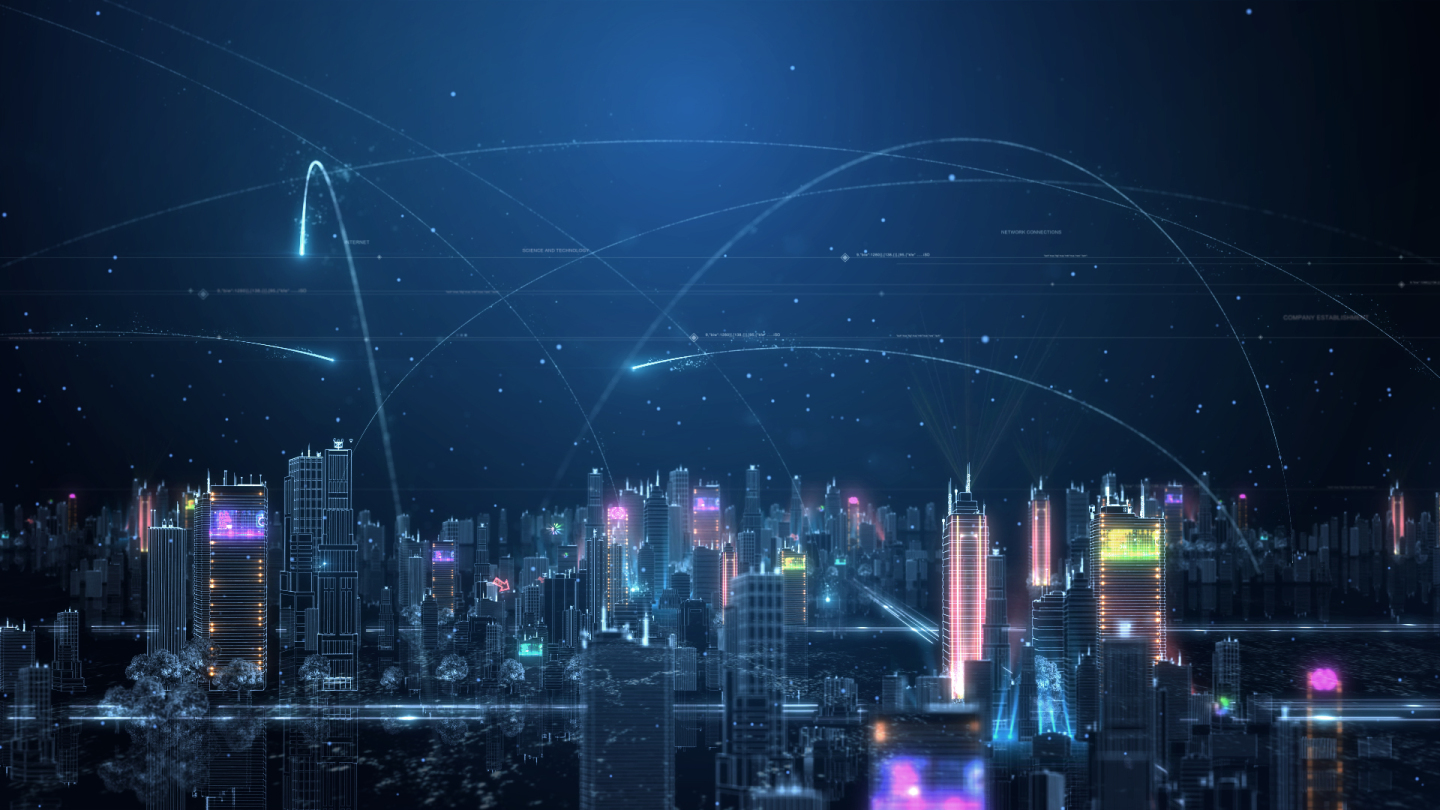 虚拟城市互联网智慧城市数据传输展示