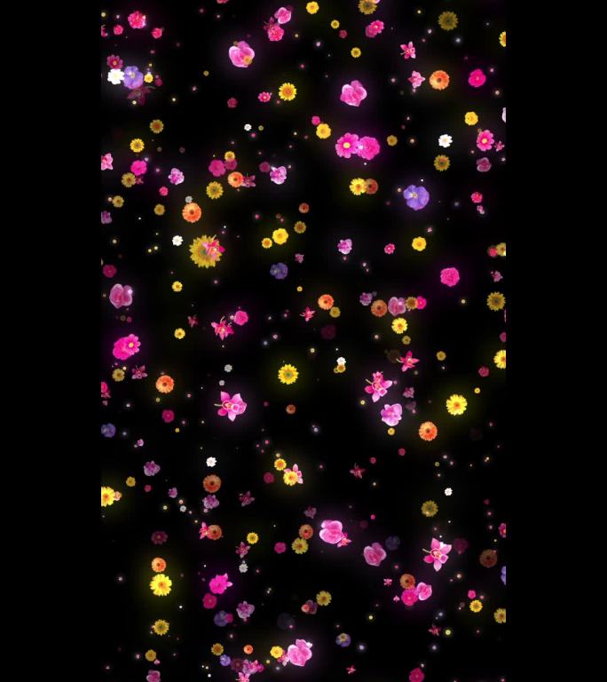 竖屏全息花海投影粒子