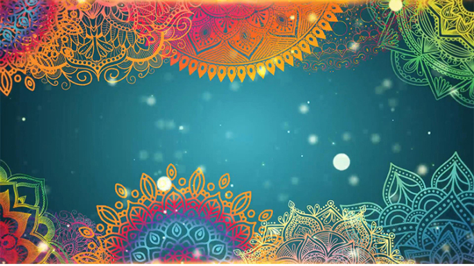 中国风民族花纹民族舞背景