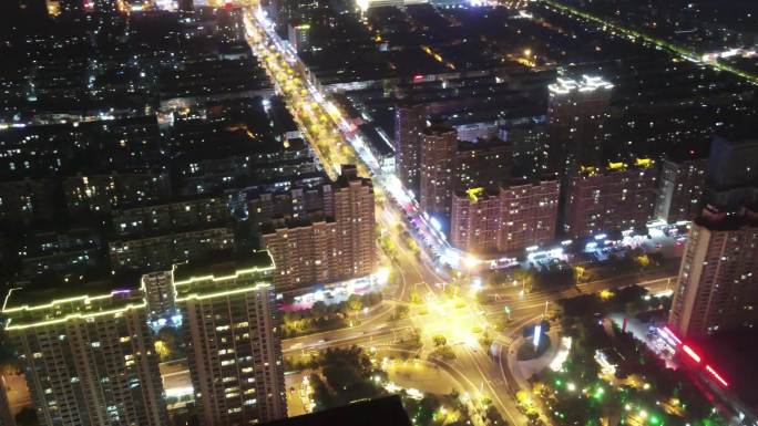 南通海安市航拍4K夜景延时摄影