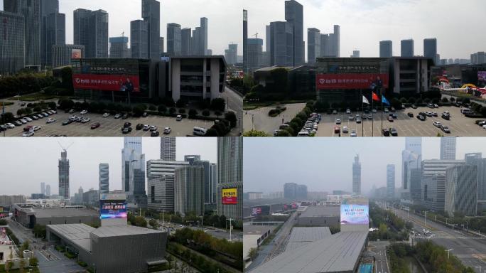 南京国际博览会议中心延时摄影（原创航拍）