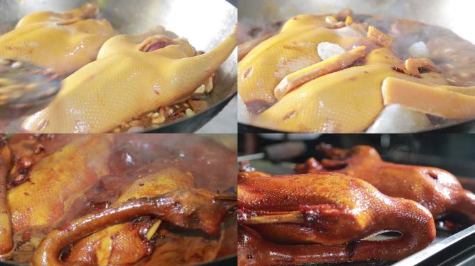 美食豉油鹅制作过程酱鹅马冈鹅广东名菜式食
