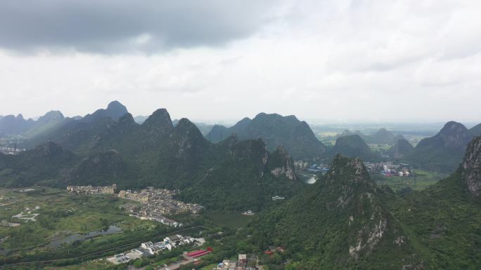 桂林航拍风景山水桂林风光4K