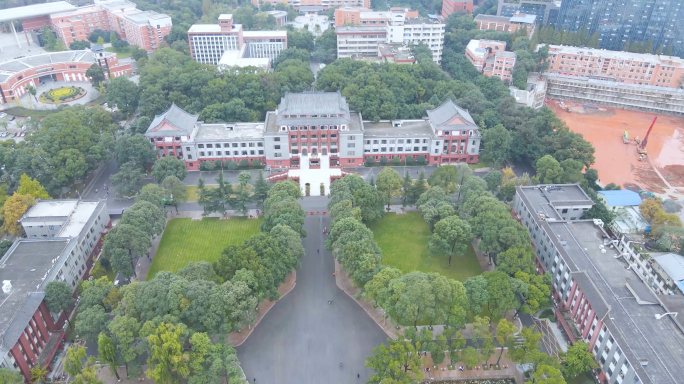 四川大学航拍4K