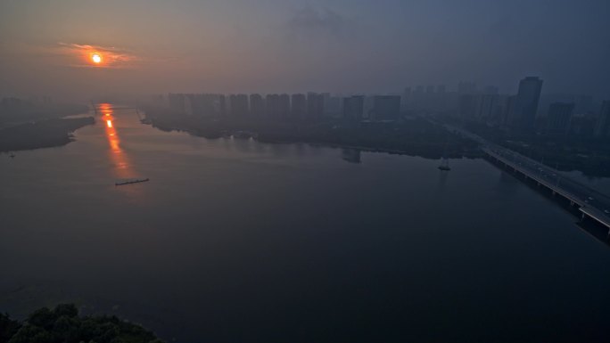 沈阳一河两岸桥梁地标风景宣传片