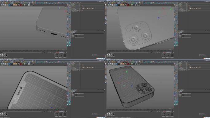 苹果12pro拓扑C4D模型