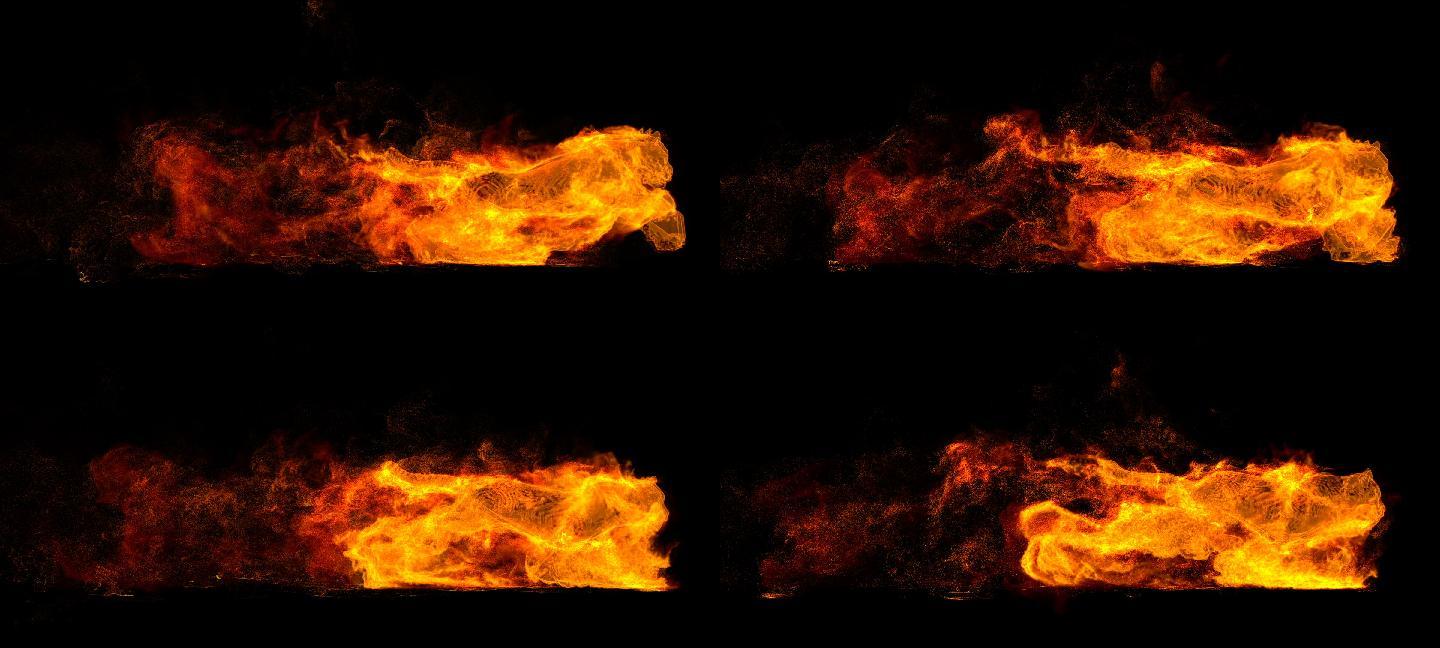 裸眼3d全息投影火焰燃烧猎豹完美循环