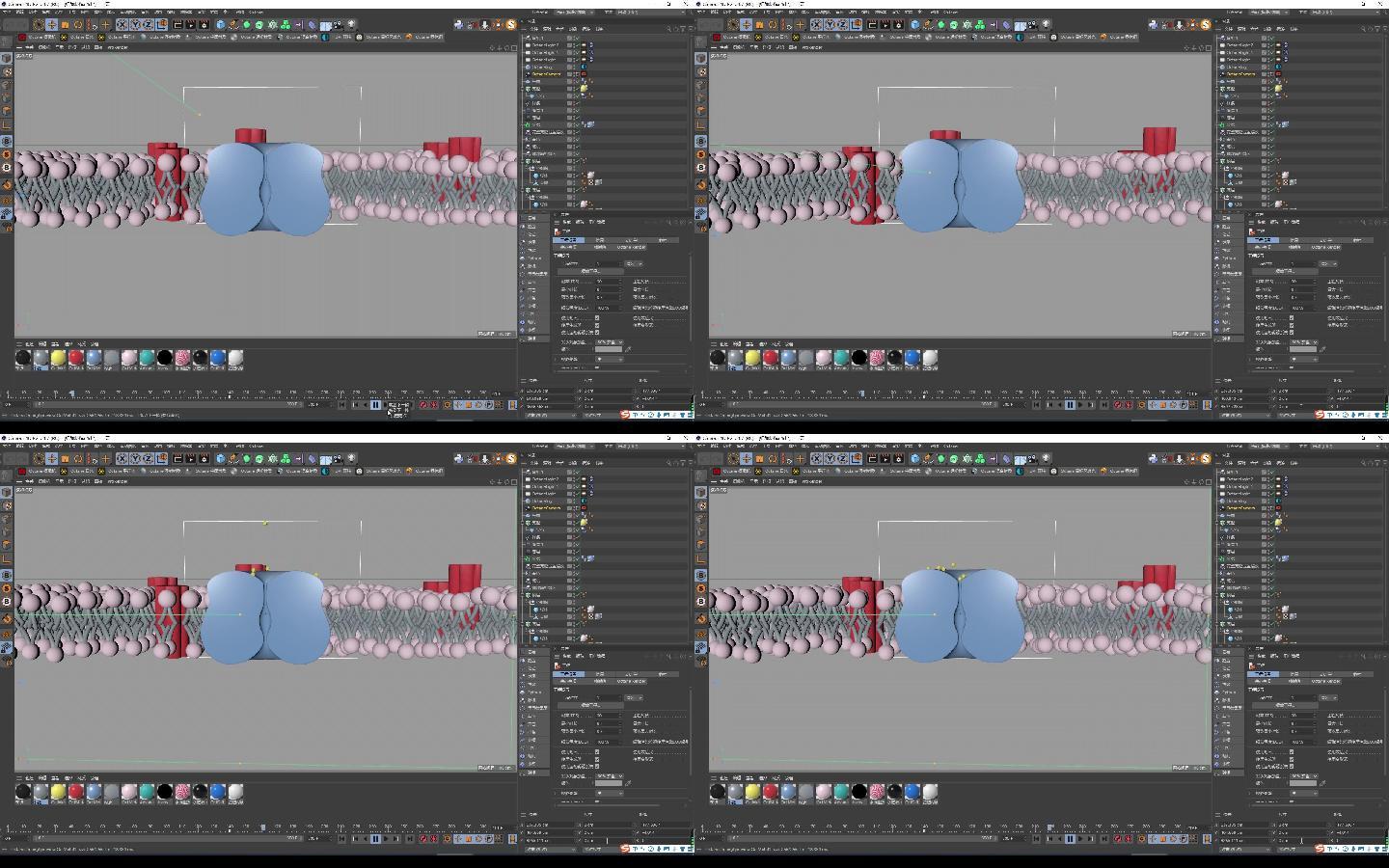 C4D蛋白质场景动画