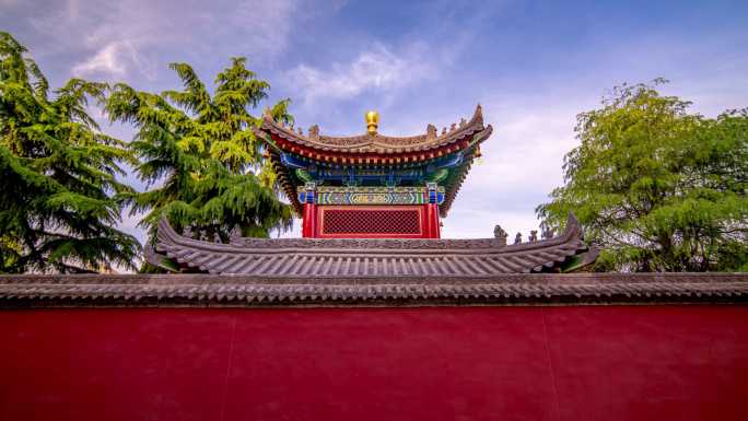 2020年5月陕西西安城墙环抱中的广仁寺