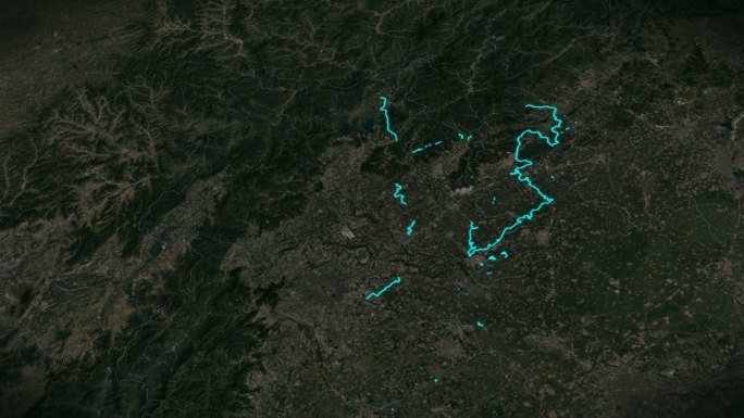 三维鸟瞰地球穿梭地图定位山东青岛