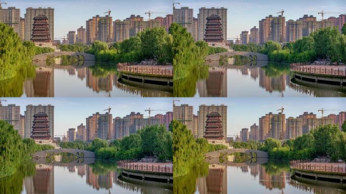 2020年6月西安汉城湖大风阁延时实拍