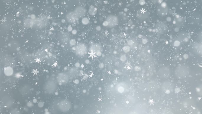 4K圣诞冰雪下雪优雅舞台背景