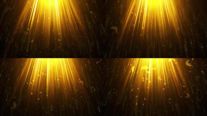 金色顶部光源粒子下落