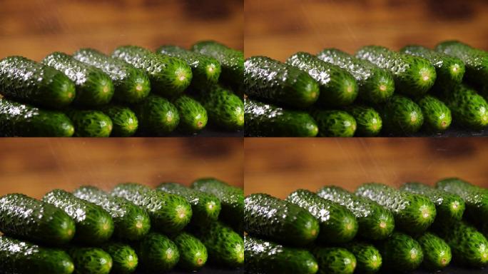 排列整齐有序绿色水果黄瓜