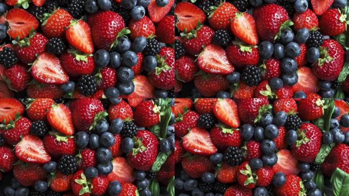 4K草莓蓝莓桑葚水果营养