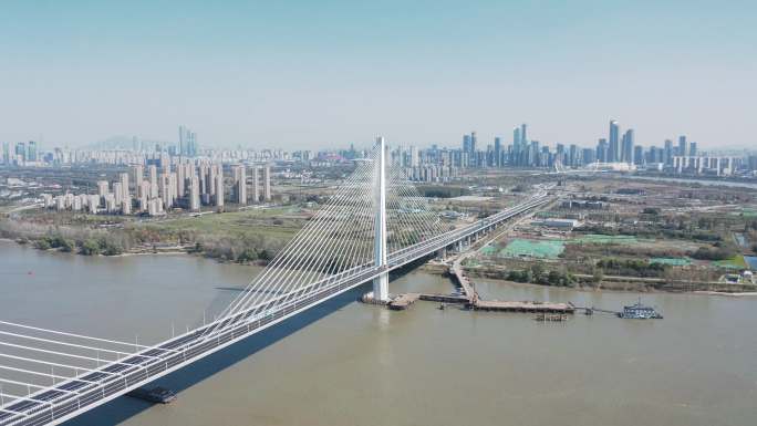 首发南京长江五桥4k超清航拍视频素材