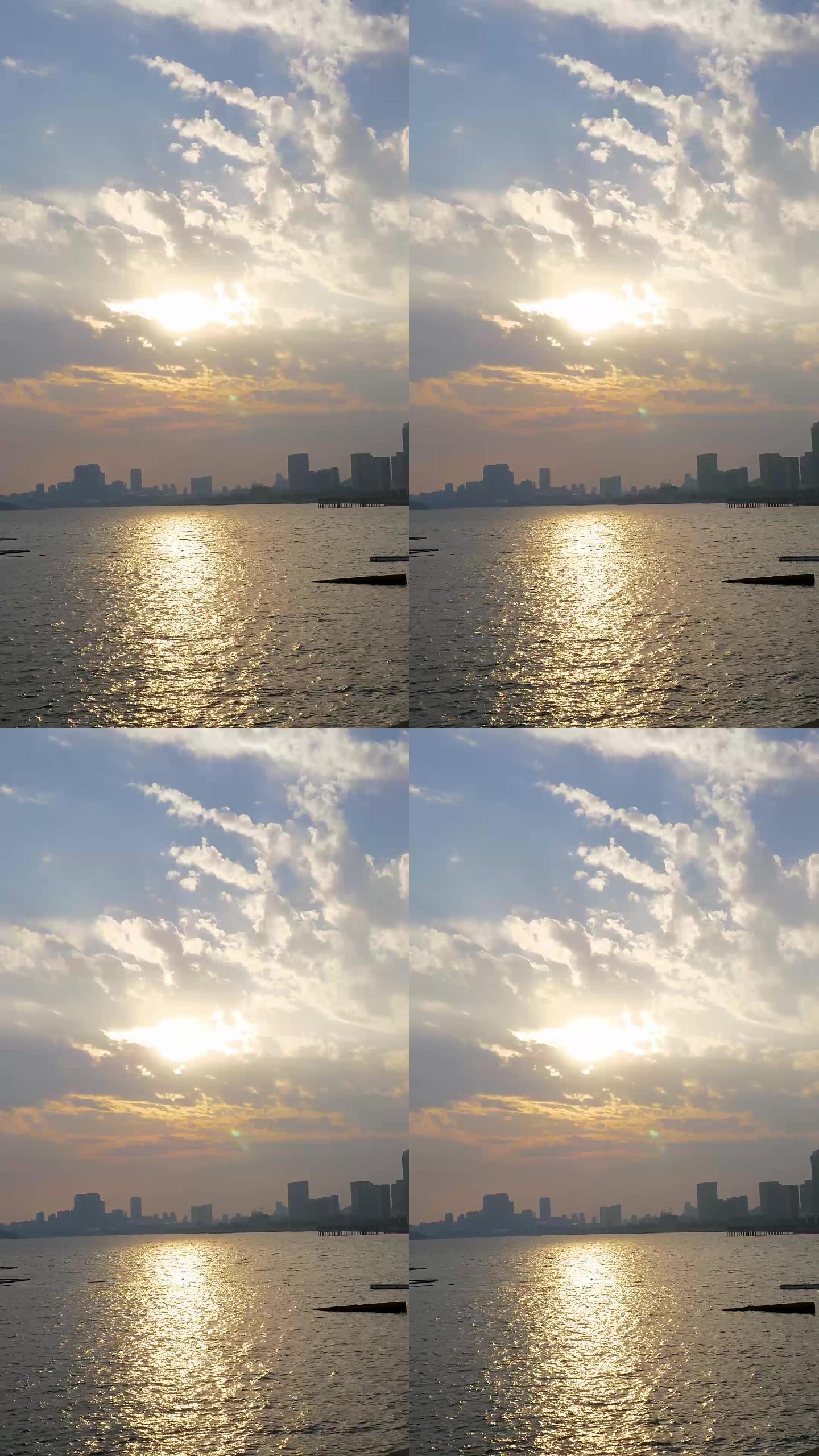 原创海边夕阳竖版用于短视频抖音