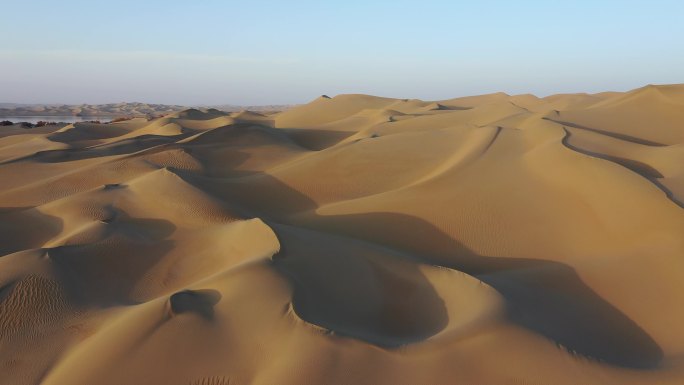 唯美沙漠航拍4K素材2