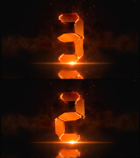 火焰手掌手印启动特效-带通道0下载原创4k激光切割倒计时4号火焰金含