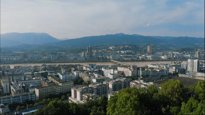  【4K】四川广元市航拍