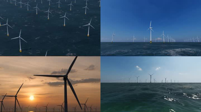 风机风电风力水电海上新能源4k
