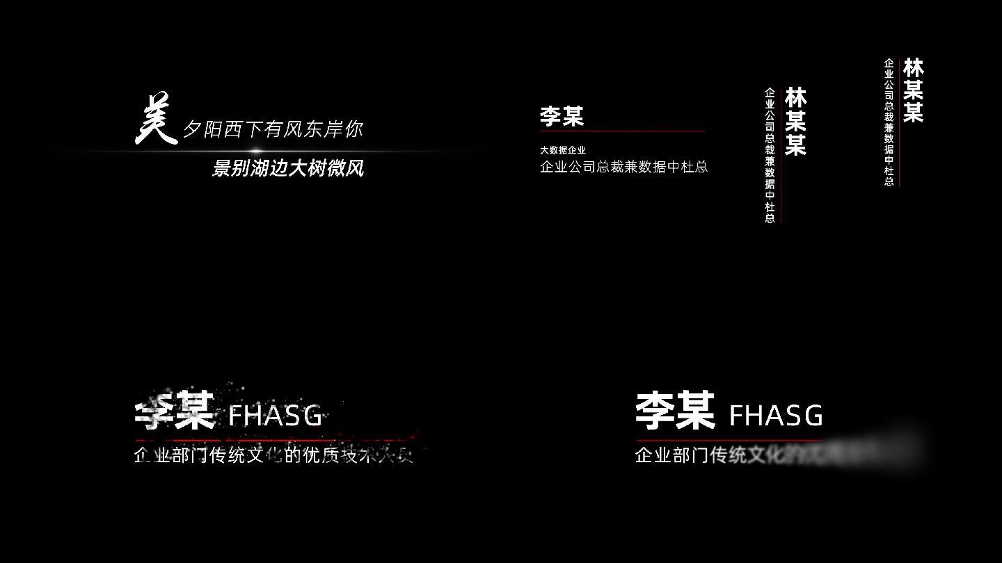 人物介绍字幕ae模板