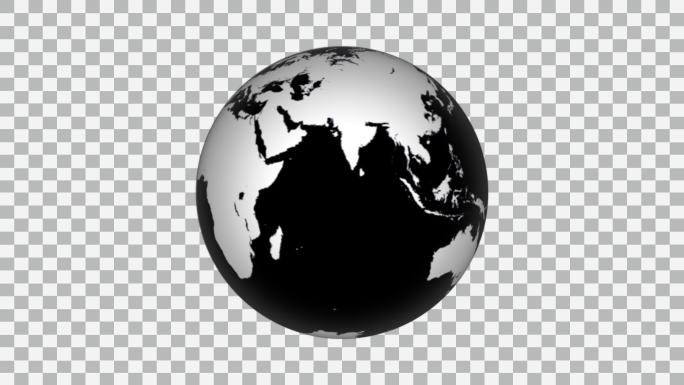 2组4K黑白地球自转循环背景