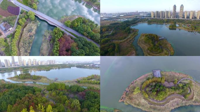 苏州东沙湖航拍风景