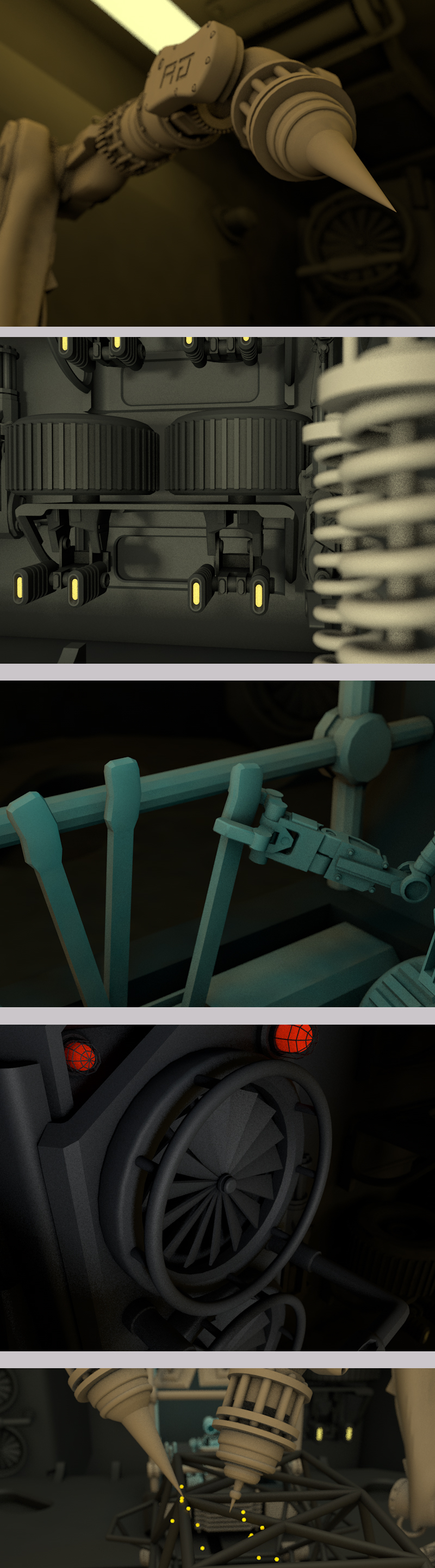 机器人机械臂工厂制作钢管车动画模型