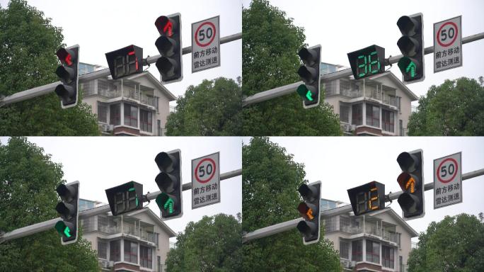 4K车道红绿灯交通信号灯
