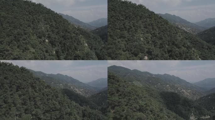 飞跃山丘航拍4k-log