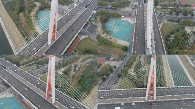 郑州西四环奥体大桥航拍（4K50帧）