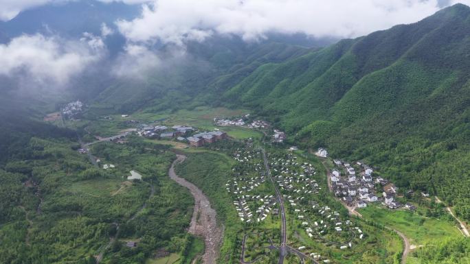 航拍风光旅行自驾房车安徽黄山